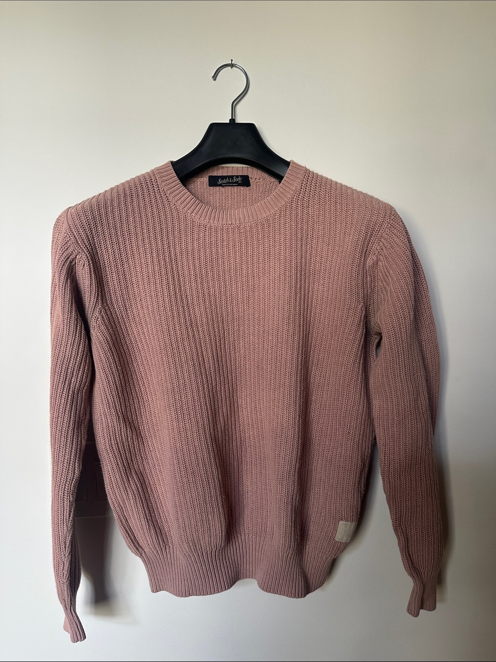 Scotch & Soda Men's Crewneck Sweater in Dusty Pink